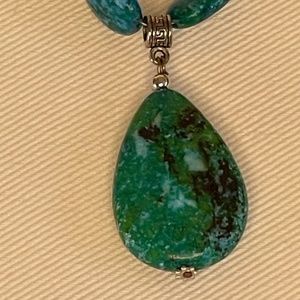 Green stone necklace